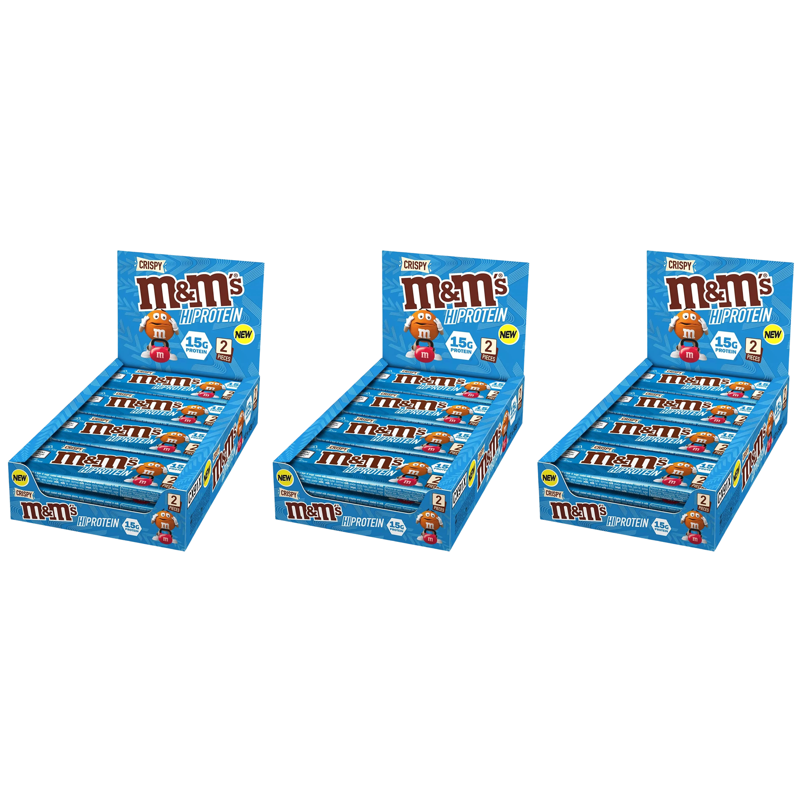 Mars - M&M`s Crispy HiProtein Bar - 12x 3x 52g 